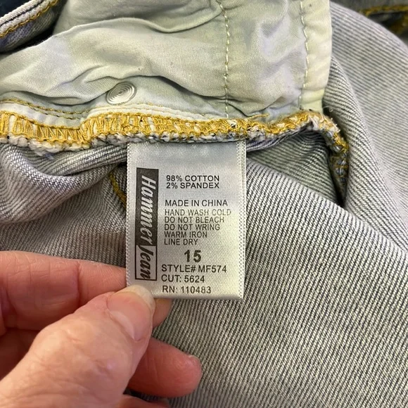 Hammer Jeans Women's High Rise Mom Jeans  Light Wash Tapered Denim Size 15 - Picture 5 of 6